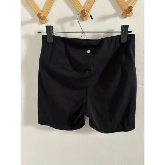 Yogalicious Lux Shorts Women's Medium Black Biker Athletic Wear High Rise - Picture 3 of 5